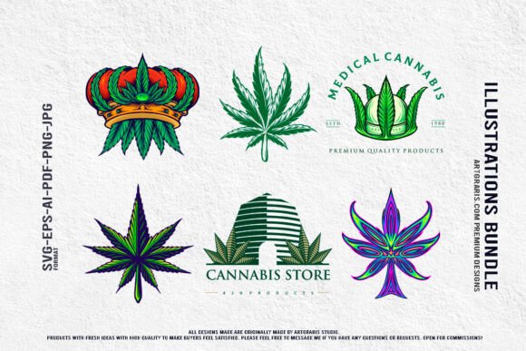 Download Cannabis Themed Logo Branding Bundle - Branding bundle Collection