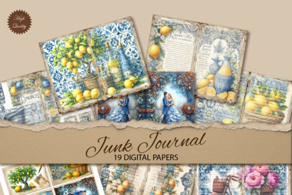 Download Sicilian Watercolor Junk Journal Paper - Watercolor Collection